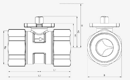 Размеры клапана Siemens VAI61.15-4