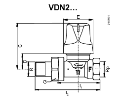 Размеры клапана Siemens VDN120
