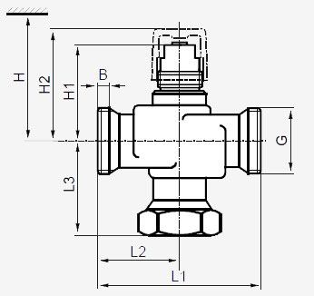 Размеры клапана Siemens VXG44.32-16