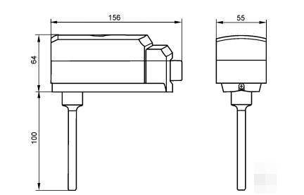 Размеры ограничивающего термостата Siemens RAK-TW.1200S-H